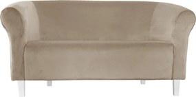 Sofa Milo tkanina Welur wygodna sofa tapicerowana do salonu i poczekalni : Kolor nogi - Biała, Kolor tkaniny - VELVET - MG09, Typ tkaniny - Velvet, Wysokość nogi - 15 cm