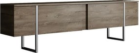 Stolik pod telewizor Luxe Walnut and Silver