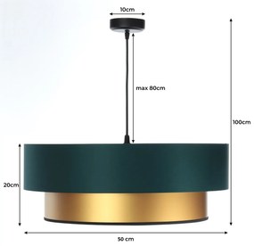 Lampa wisząca DOUBLE GRAY 50 szara/srebrna BPS KONCEPT