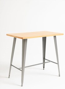 Stó Torix Wysoki Prostoktny Drewno Naturalne