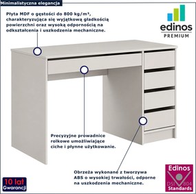Kaszmirowe nowoczesne biurko z szufladami 120x55 H3-C84