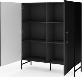 Komoda RAFTT 122x140 cm, czarna