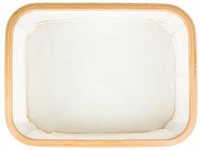 Pojemnik do przechowywania G21 40 x 30 x 15 cm, bambusowy z pokrywką, beżowy