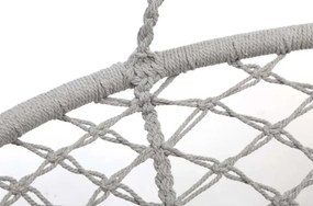 Szare wiszące krzesło KOLUMBIA z poduszką