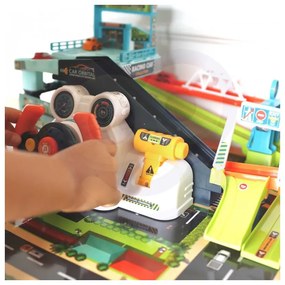 Woopie parking garaż z interaktywną kierownicą + 4 auta