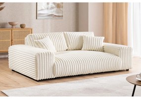 Kremowa sztruksowa sofa 213 cm Justin – Ropez