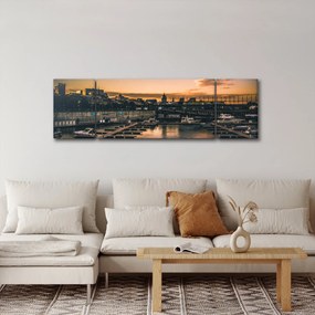 Obraz - miasto portowe (170x50 cm)
