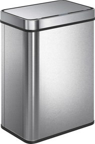 HOMCOM Kosz na śmieci 50L z czujnikiem, automatyczna pokrywa, stal nierdzewna, wielofunkcyjny, srebrny | Aosom PL