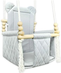 Szara pikowana huśtawka dla dzieci N0-A33