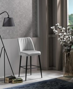 Zestaw krzeseł barowych Vento Cream and Black, 2 szt., 2 szt.