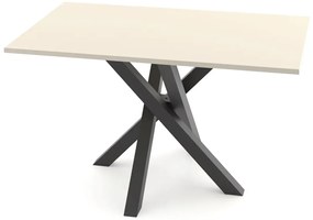 Kaszmirowy prostokątny stół z nogami X K2-B52