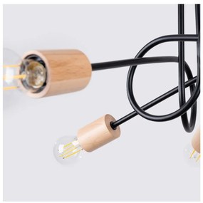 Lampa sufitowa w czarno-naturalnym kolorze 15x61 cm Tumber – Nice Lamps