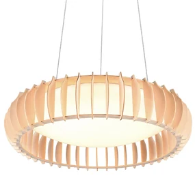 Skandynawska lampa wisząca beżowa z LED - MonteSkandynawski Oswietlenie wewnetrzne