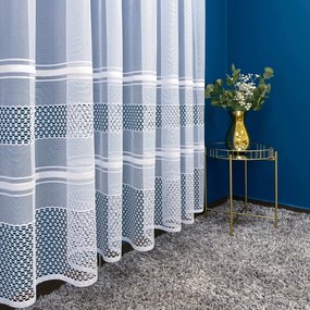 Firana żakardowa Geometryczna na metry elegancki wzór - wys. 180 cm