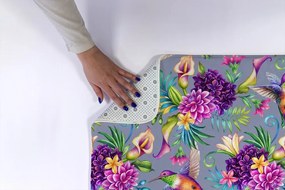 Dywanik łazienkowy Dywanik łazienkowy Kwiaty Ptaki