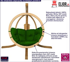 Zielony fotel wiszący jajo Sefilo