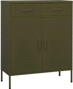 Stalowa szafka garażowa na nóżkach oliwkowa B4-T47