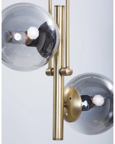Lampa sufitowa w szaro-złotym kolorze ze szklanym kloszem ø 15 cm Libra – Squid Lighting