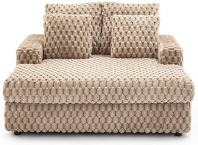 Fotel Wypoczynkowy Sofa KOBEL Brązowy Pluszowy Nowoczesny