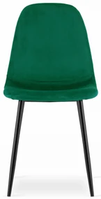 Krzesło COMO - ciemna zieleń aksamit x 3