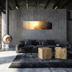 Obraz góry we mgle (170x50 cm)