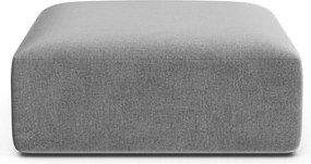 Jasnoszary aksamitny podnóżek Campi – Cosmopolitan Design