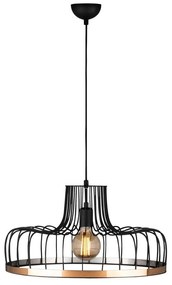 Lampa wisząca w czarno-miedzianym kolorze z metalowym kloszem ø 53 cm Fellini – Opviq lights