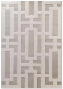 Dywan nowoczesny Perles Geometria szaro-kremowa 120 cm x 170 cm