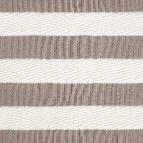 Koc RUDENS w szaro -kremowe pasy 130x170cm HOMLA