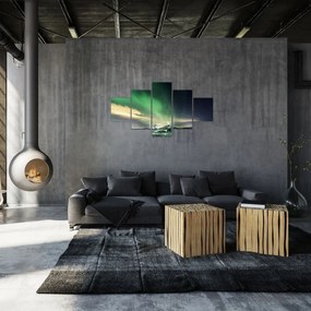 Obraz zorzy polarnej (125x70 cm)