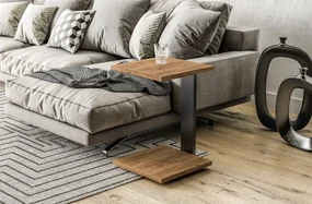 Stolik kawowy SATURN 40x40 dąb złoty craft ENDO