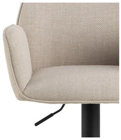Beżowy hoker z regulowaną wysokością/z podłokietnikami (wysokość siedziska 85 cm) Glenda – Actona