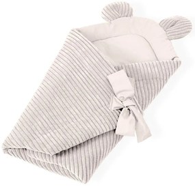 Beżowy rożek niemowlęcy sztruksowy 35x65 cm – Meowbaby