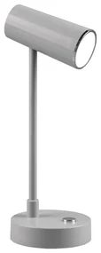 Jasnoszara lampa stołowa LED ze ściemniaczem (wys. 28 cm) Lenny – Trio