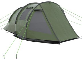 Outsunny Namiot kempingowy dla 3-4 osób, dwa pomieszczenia, okno siatkowe, zielony, 4,75 x 2,64 x 1,72 m