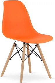 Krzesło Valora OSAKA, ergonomiczne, pomarańczowe, naturalne, do salonu