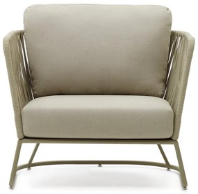 Zielony metalowy fotel ogrodowy Saconca – Kave Home
