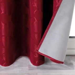 Bordowa żakardowa zasłona zaciemniająca 140x260 cm Lunella – douceur d'intérieur
