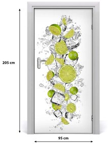 Naklejka na drzwi do domu samoprzylepna Limonki