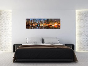 Obraz Manhattanu w nocy (170x50 cm)