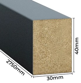 Lamele ścienne 12 szt. antracyt S0-B35