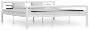 Białe metalowe łózko w stylu loftowym 120x200 cm - Sintra