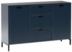 Granatowa komoda z lamelami D8-M15