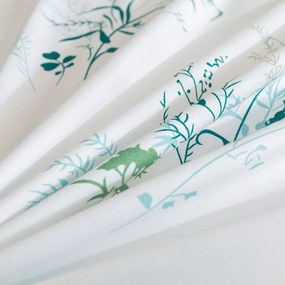 PrzytulneMieszkanie.pl PrzytulneMieszkanie.pl Pościel z mikroflanelu VERDELLE biało-zielona Rozmiar pościeli: 70 x 90 cm | 140 x 200 cm