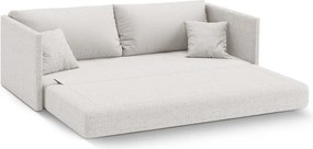 Beżowa rozkładana sofa z tkaniny szenilowej 209 cm Shannon – Cosmopolitan Design