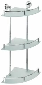 SAPHO XR606 X-Round E półka narożna potrójna zdrążkiem, 27 x 66 x 27 cm