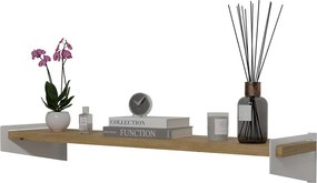 Skandynawska półka ścienna biały + dąb artisan D2-B87