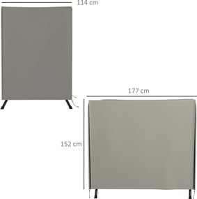 Outsunny Osłona na Huśtawkę Hollywood, odporna na rozdarcia, wodoodporna, pyłoszczelna, Poliester, 177 x 114 x 152 cm, Szary | Aosom PL