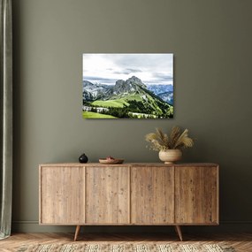 Obraz na szkle - Szczyty górskie (70x50 cm)