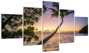 Obraz palmy na plaży (125x70 cm)